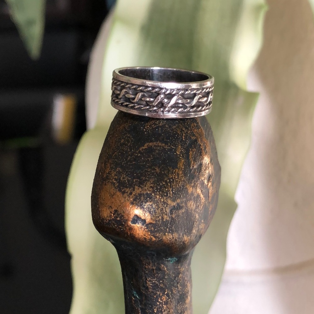 925 silver braided ring